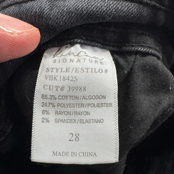 KanCan Kurvy Ultra High Button Fly Rise Skinny Black Washout Size 28 - Picture 5 of 7